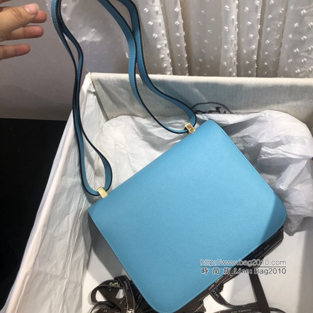 Hermes空姐包 愛馬仕Constance方胖子半手工 Epsom掌紋小牛進口皮 Hermes單肩斜挎包  tdh2109